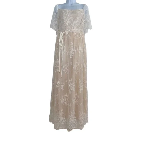 New Baltic Born Lace Maxi Dress Ivory Cream Wedding Boho Festival Size  X-Large